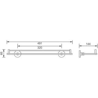Полка Aquanet 264914 хром